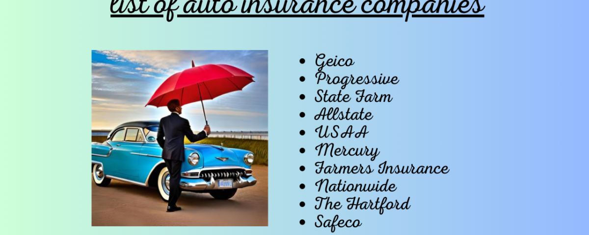 List of Auto Insurance Companies in California