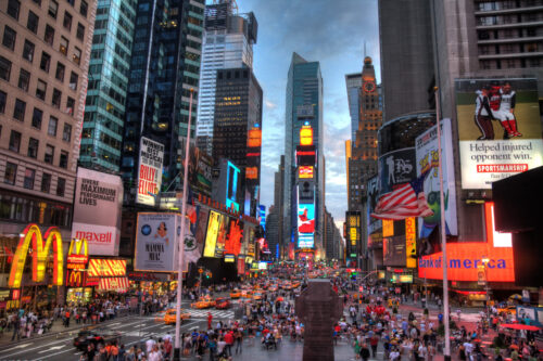 One Times Square inside